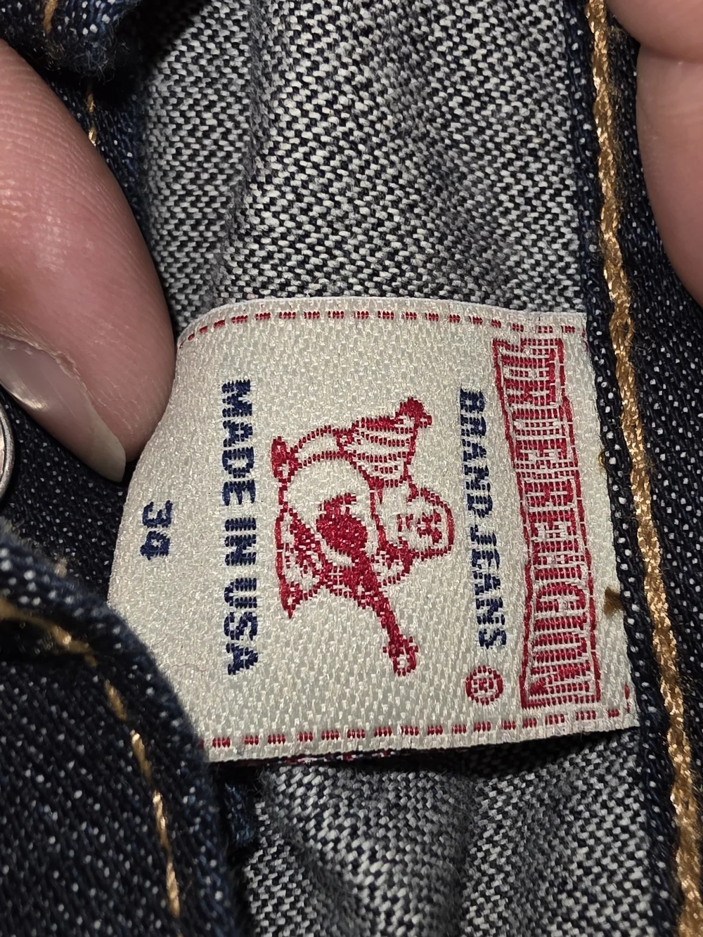 True Religion Billy Men's Dark Blue Denim  Jeans W/ Studded Back Pocket Flaps